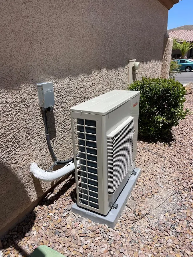 Residential air conditioning condenser unit in Endicott